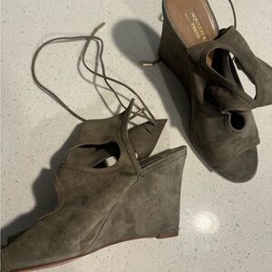 Aquazzura Lace Up Wedges